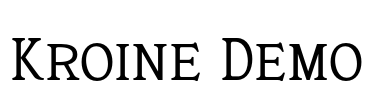 Kroine Demo Font Image