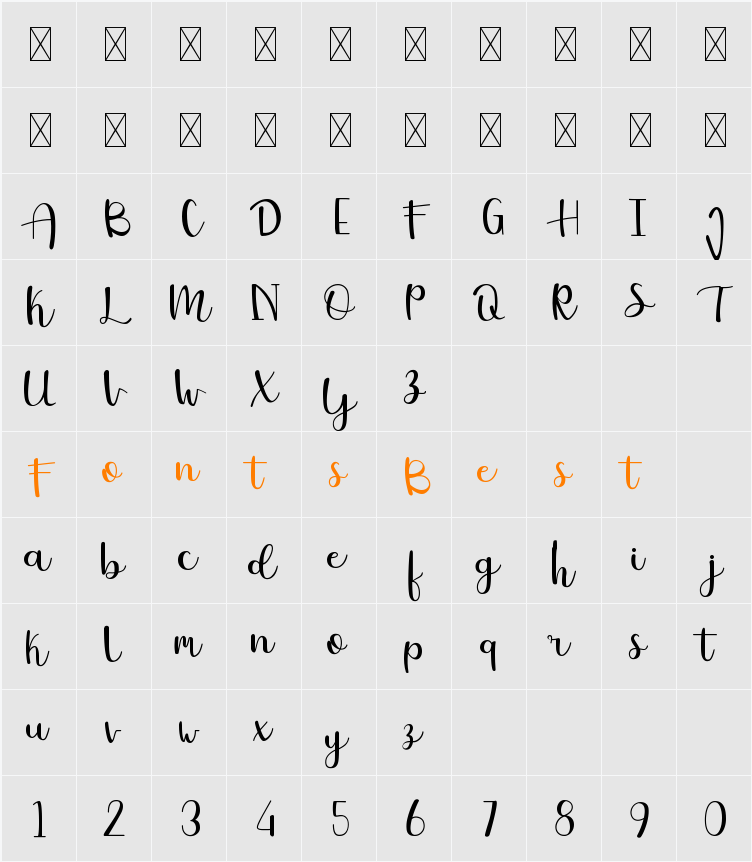 Antique Character Map