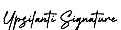 Ypsilanti Signature Font Image