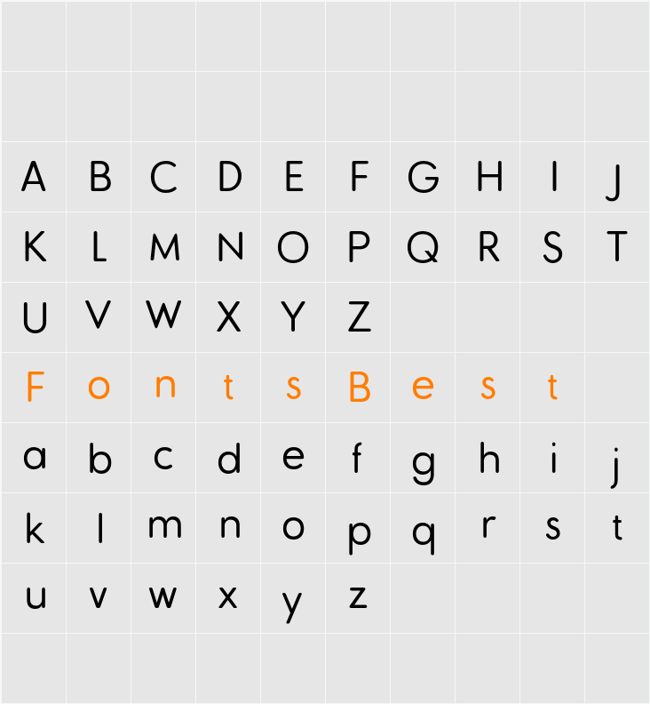 Golane Rounded Demo Character Map
