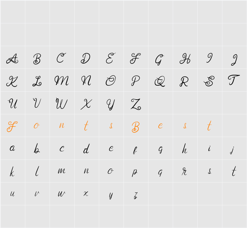 Anggita FREE Character Map