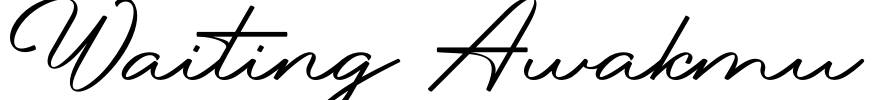 Waiting Awakmu Font Image