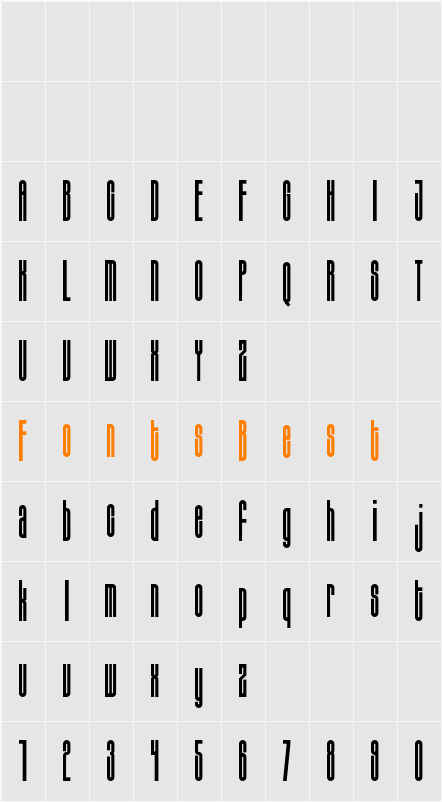 Sigana Cond Character Map