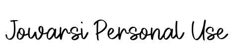 Jowarsi Personal Use Font Image