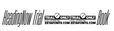 HeadingNow Trial 03 Book Font Image