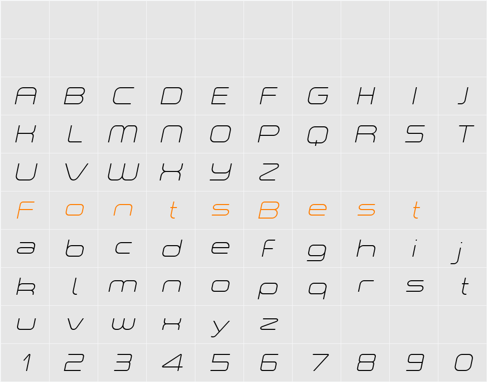 A-Space Thin Demo Character Map