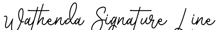 Wathenda Signature Line Font Image