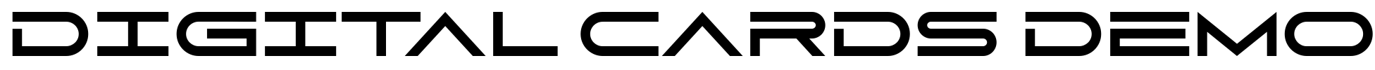Digital Cards Demo Font Image