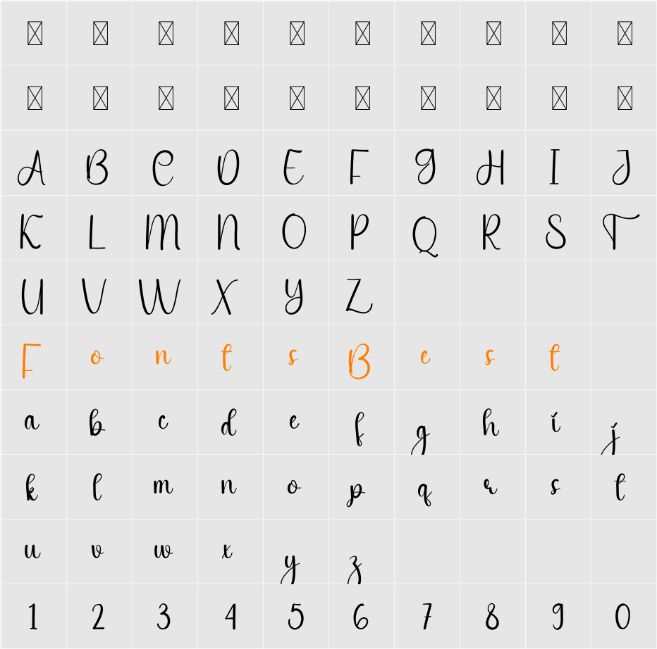 Simple Character Map
