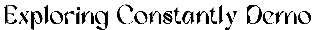 Exploring Constantly Demo Font Image