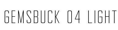 Gemsbuck 04 Light Font Image