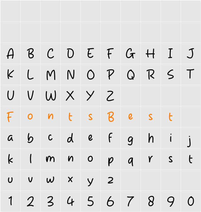 Berlinsky Character Map