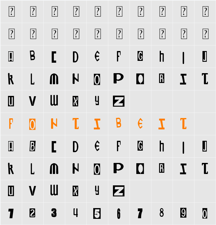 Ukranian White Punks Character Map
