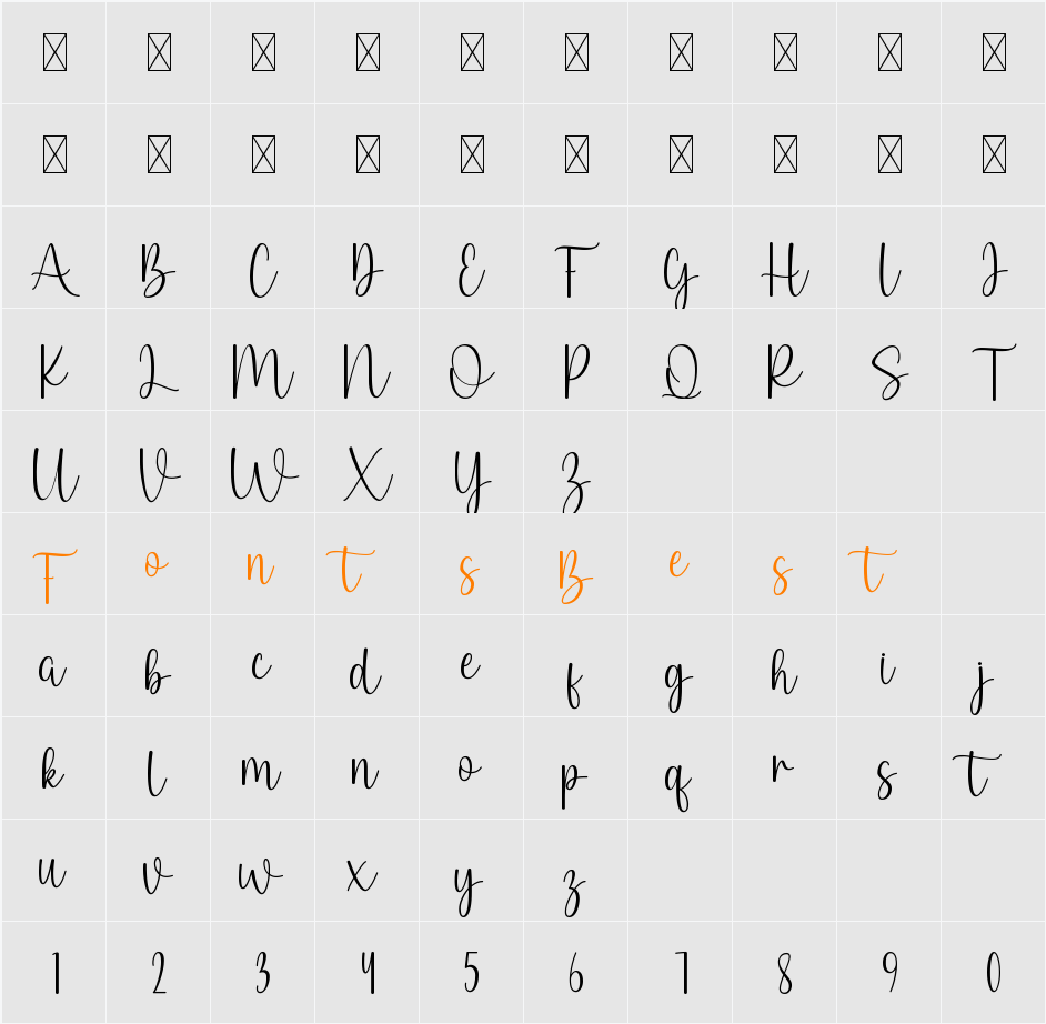 Everithing Character Map