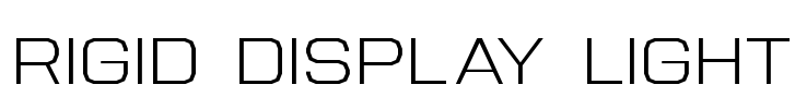 Rigid Display Light Font Image