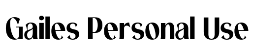 Gailes Personal Use Font Image