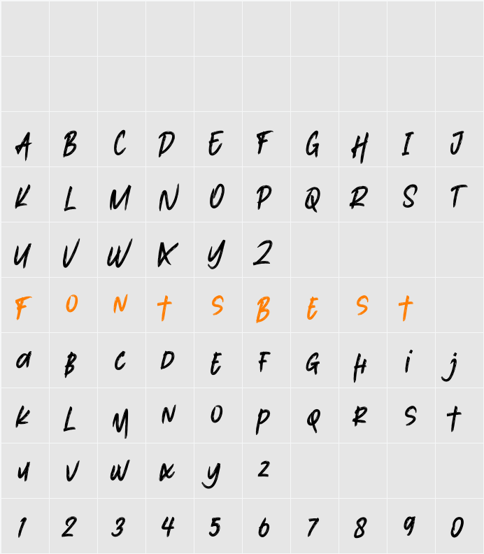 Stickyrans Free Trial Character Map