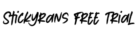 Stickyrans Free Trial Font Image