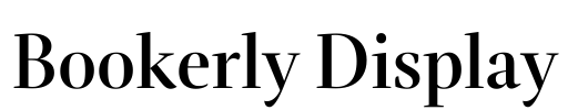 Bookerly Display Font Image