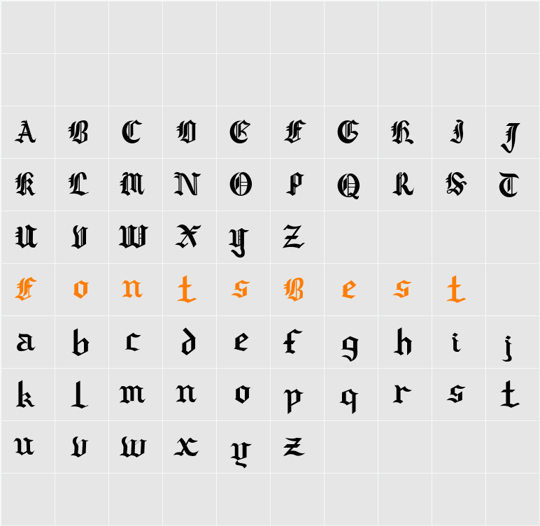 Manye Demo Character Map