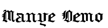 Manye Demo Font Image