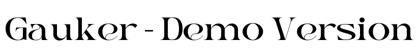Gauker - Demo Version Font Image