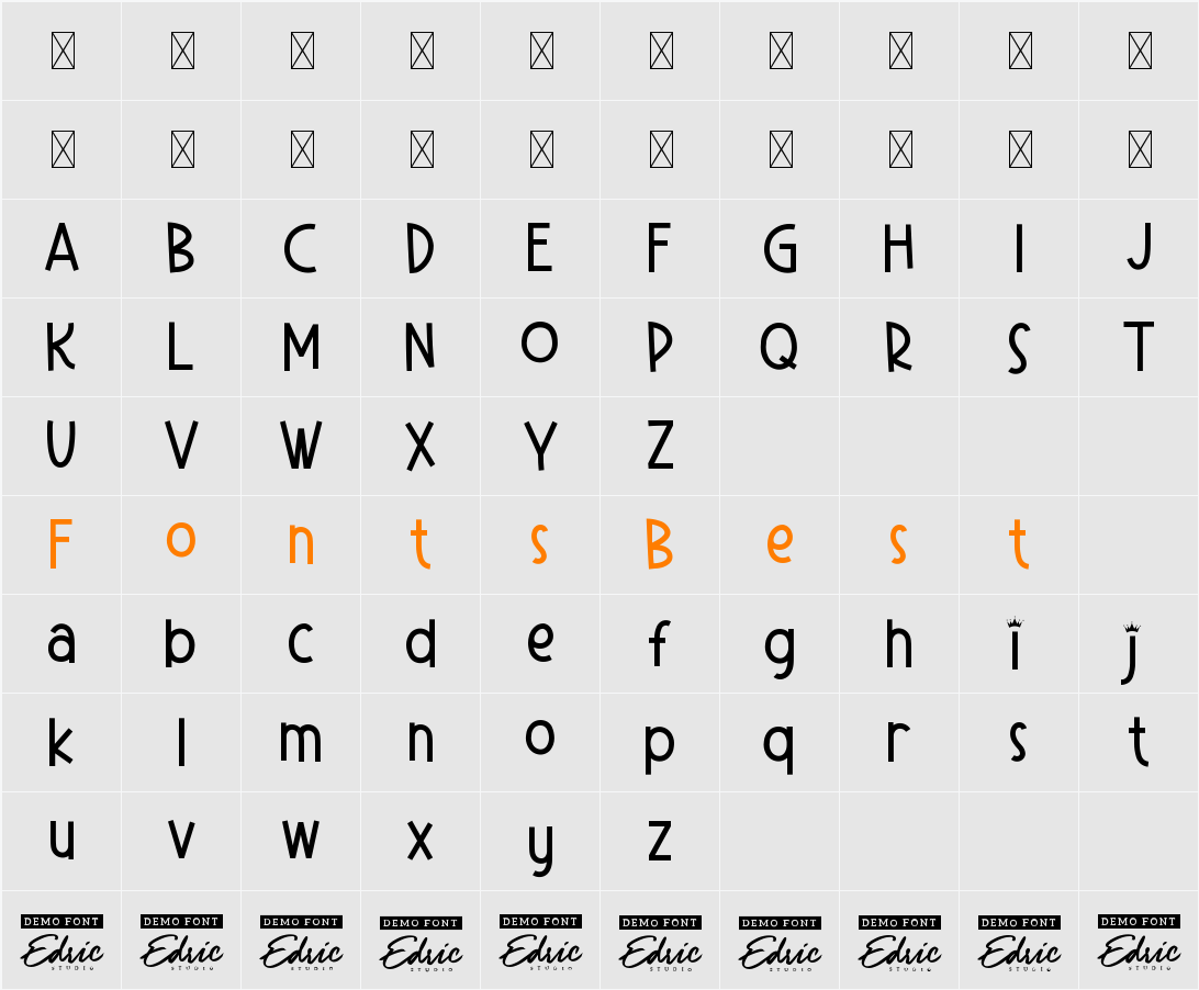 Clock Crown Demo Character Map