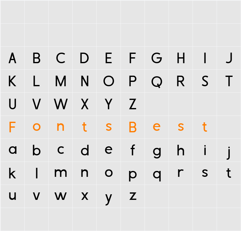 Vactory Sans Character Map