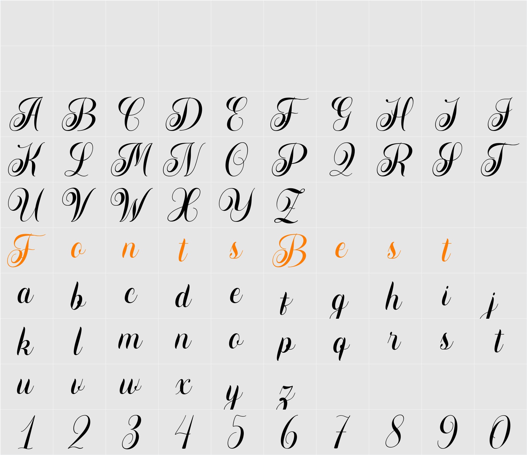 Anzilam Personal Use Only Character Map