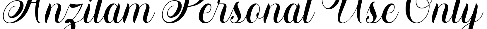 Anzilam Personal Use Only Font Image