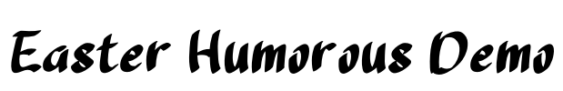 Easter Humorous Demo Font Image
