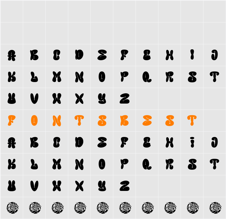 Groovy Bombs Demo Character Map