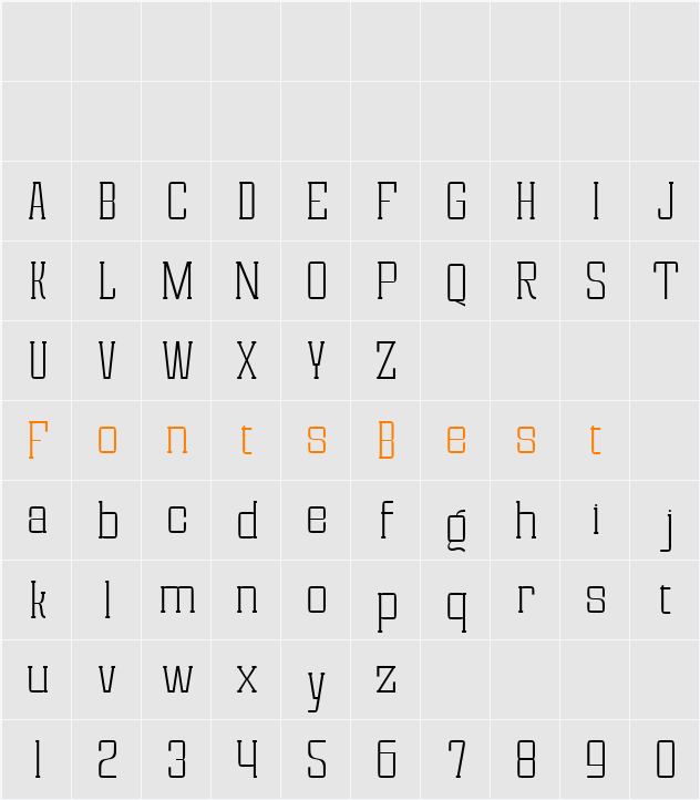 font124 ExtLt Character Map