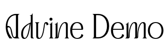 Advine Demo Font Image