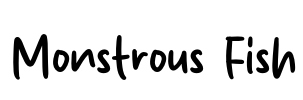 Monstrous Fish Font Image