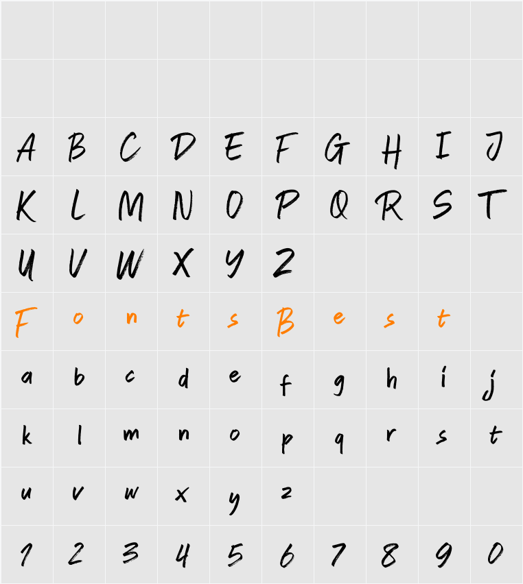 Auttera Character Map