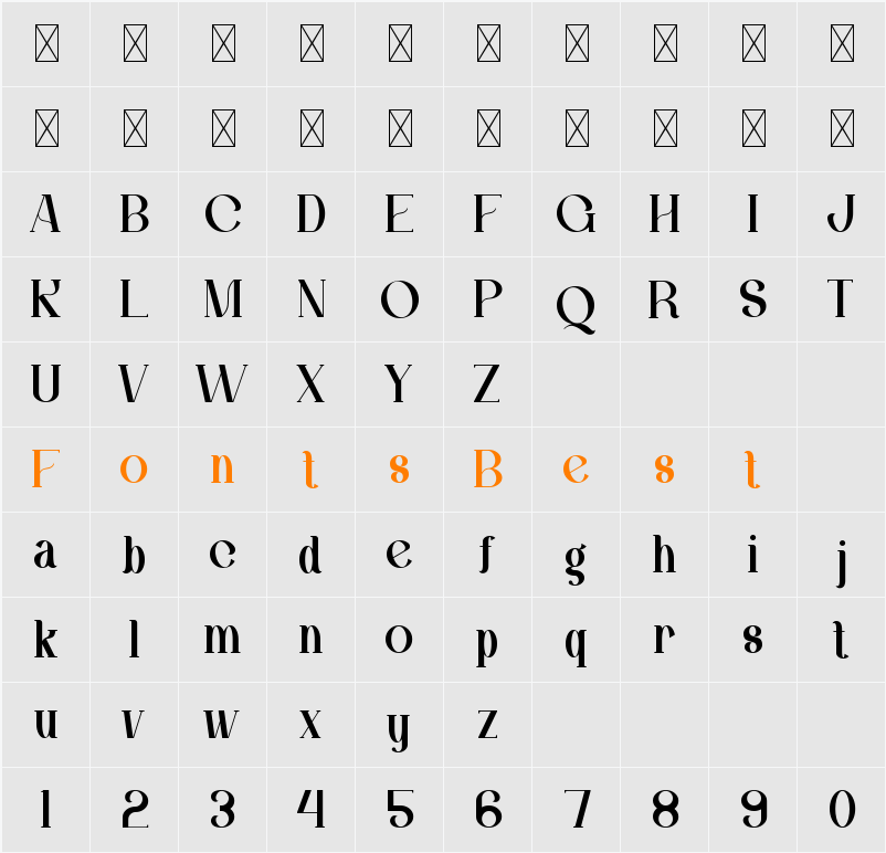 AQIRA Character Map