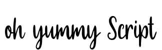 oh yummy Script Font Image