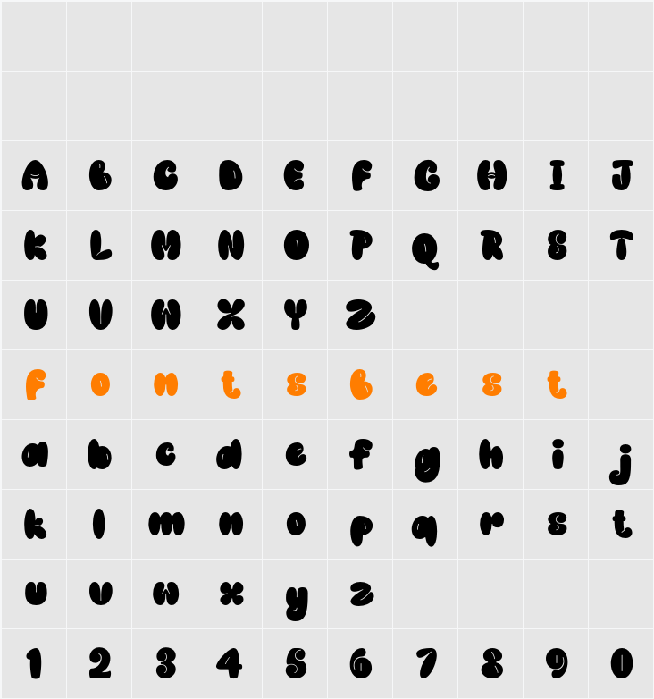 Bazoka Character Map