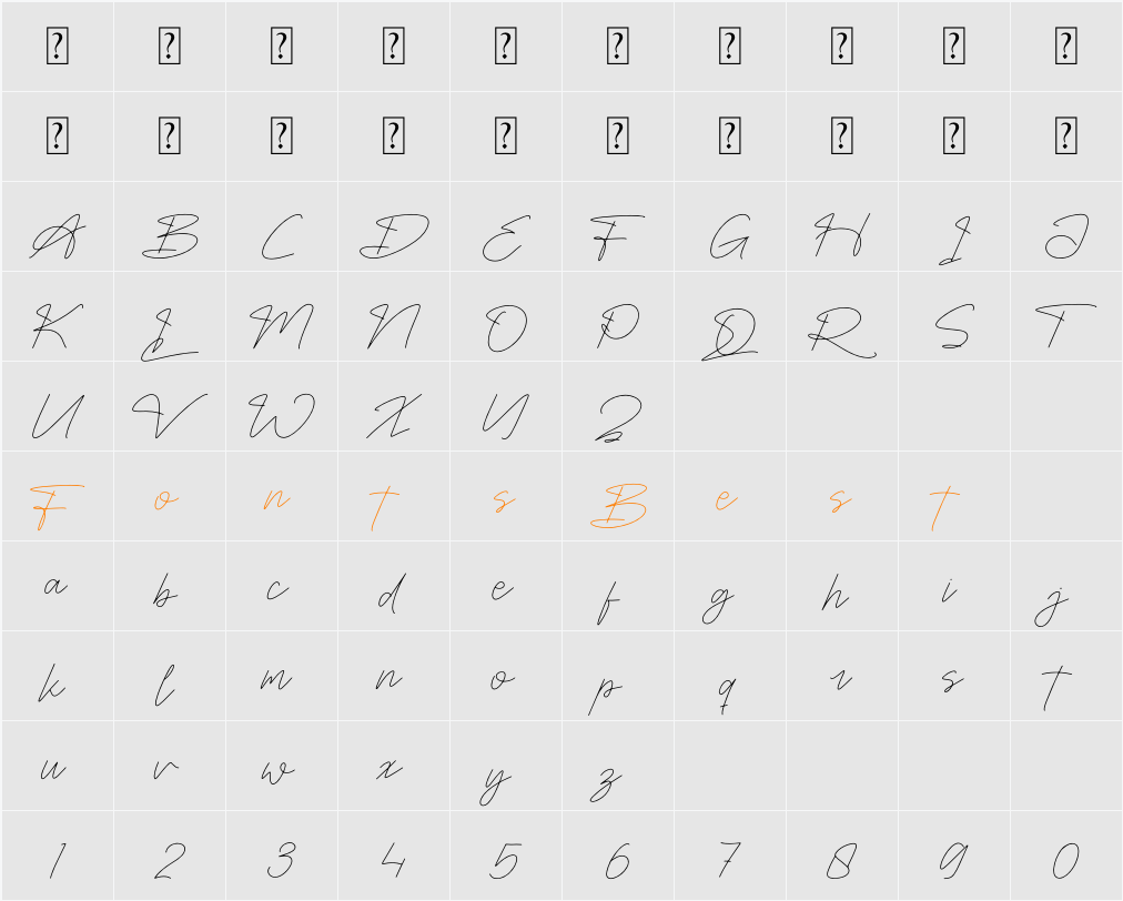 Fasthine Brooks Character Map