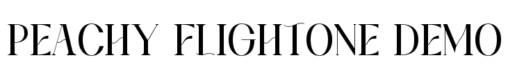 Peachy Flightone Demo Font Image