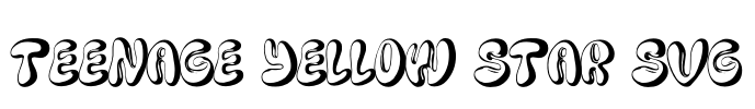 Teenage Yellow Star SVG Font Image