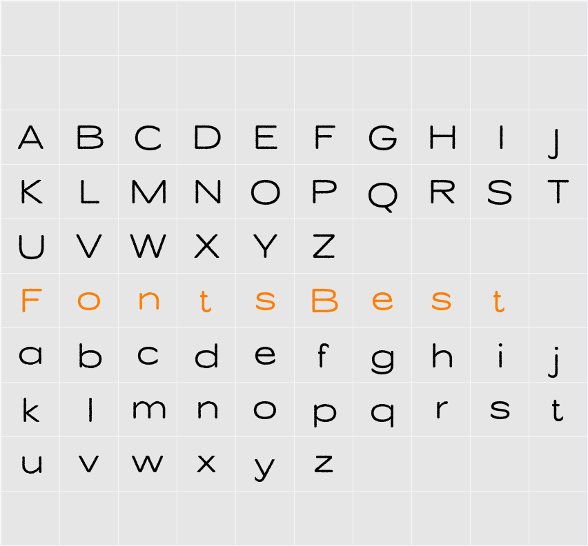Cenios Rounded Rough Demo Character Map