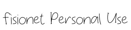 Fisionet Personal Use Font Image