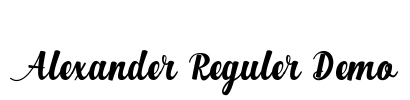 Alexander Reguler Demo