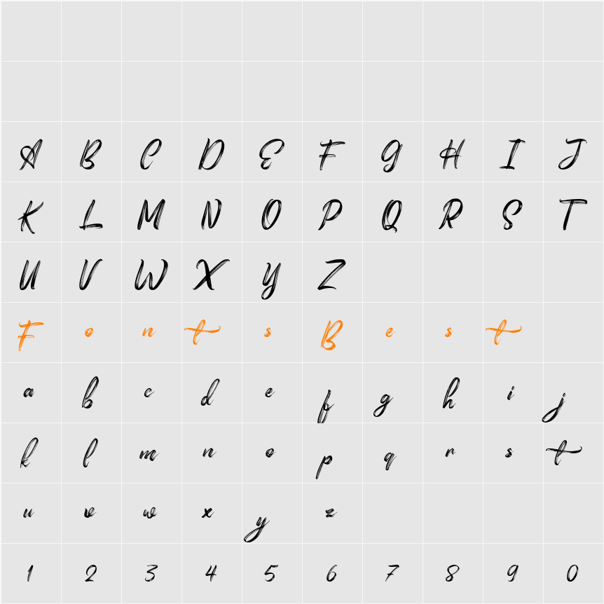 Ankerisey Personal Use Character Map