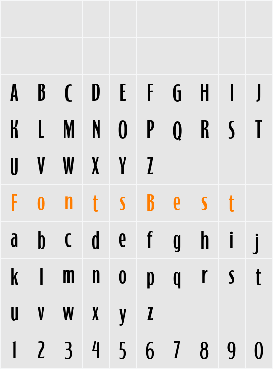 Banerton Demo Character Map
