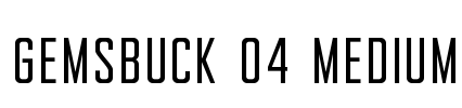 Gemsbuck 04 Medium Font Image