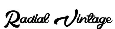 Radial Vintage Font Image