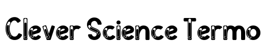 Clever Science Termo Font Image